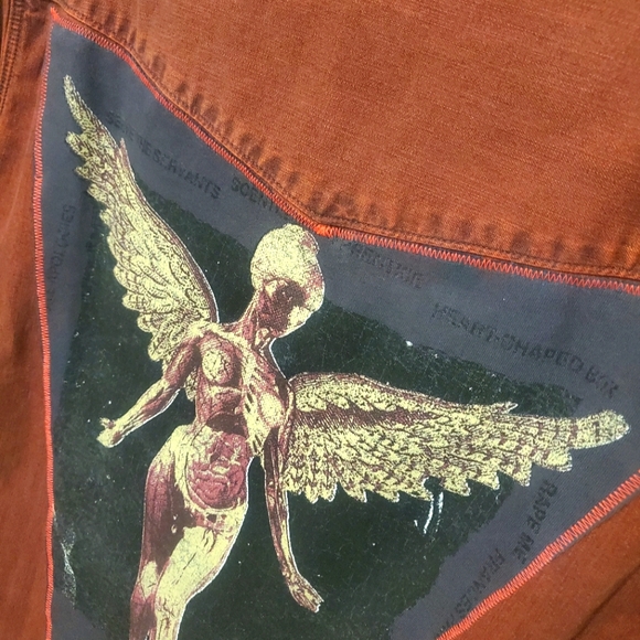 Levi's Western Pearl Snap Jacket Nirvana Print Upcycle - Picture 4 of 16